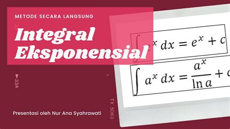 Integral Eksponensial Asli Metode Secara Langsung Youtube