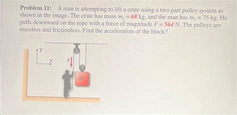 Solved Problem 11 A Man Is Attempting To Lift A Crate Using Chegg