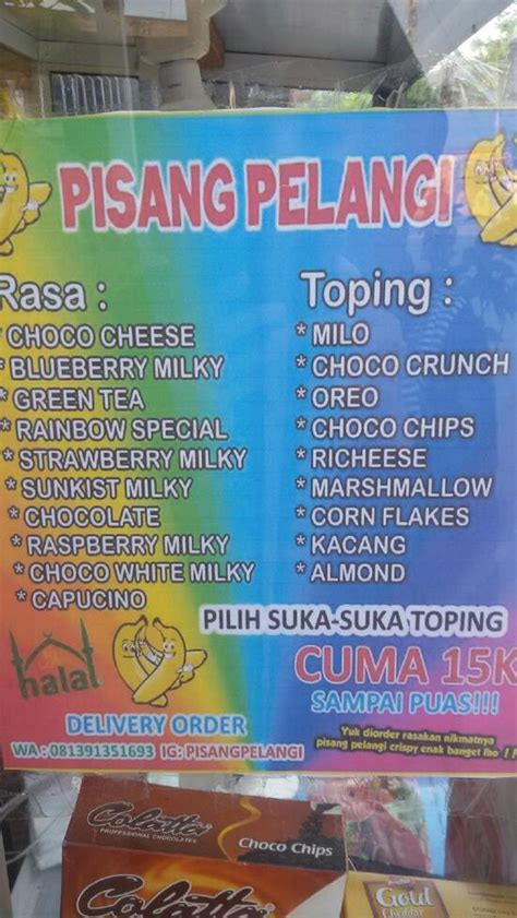 Menu At Pisang Pelangi Crispy Cafe Samarinda