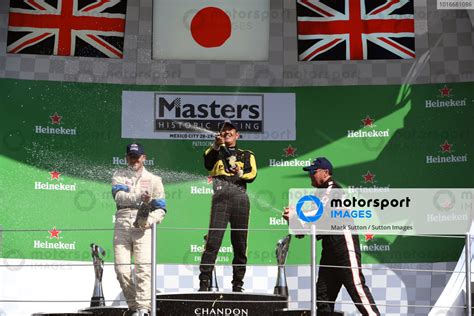 L To R Second Placed Aaron Scott GBR Race Winner Katsuaki Kubota