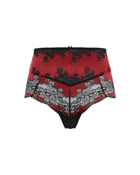 Clara High Waist Brief Noir Ruby TKD Lingerie