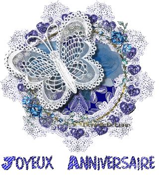 Scintillant Joyeux Anniversaire Femme Avec Roses Bleues Et