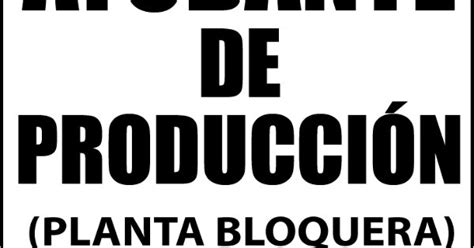 SE SOLICITA AYUDANTE DE PRODUCCIÓN