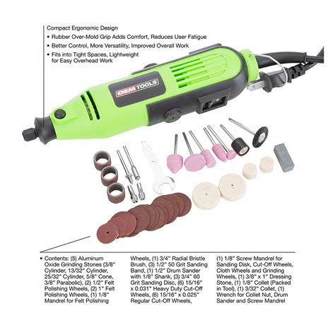 Oem Tools 24664 Rotary Tool With 35 Piece Accessory Kit Sky Tactical