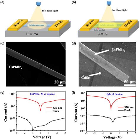 Schematic Illustrations Of A Pure Cspbbr3 Mw And B Cdse