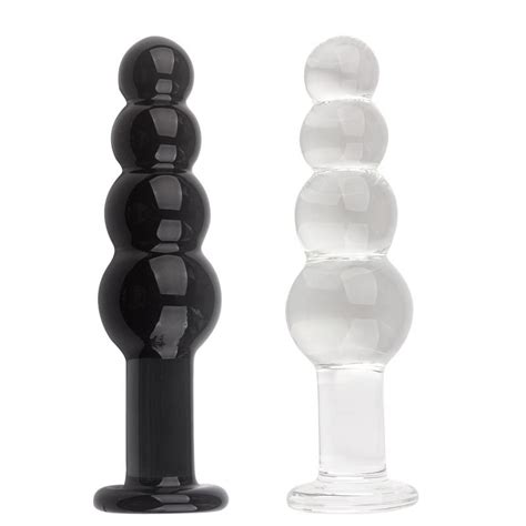 Glass Anal Beads Butt Plug Crystal Butt Plug Personal Massage With Graduated Beads Glass Anal