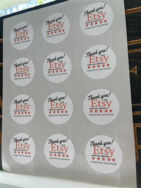 Etsy Package Has Arrived Sticker Personalized Round 2in Thank You