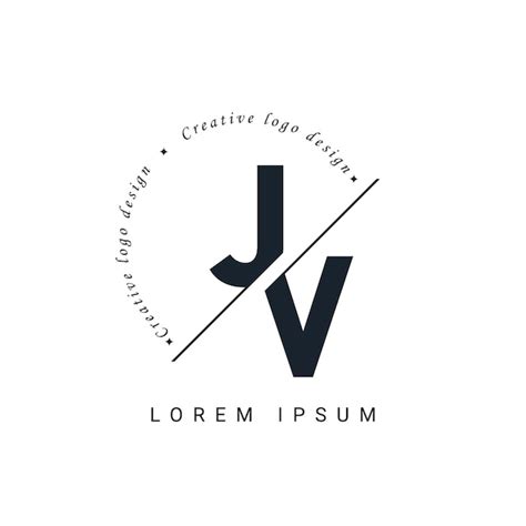 Premium Vector Jv Letter Logo Design With A Creative Cut Creative