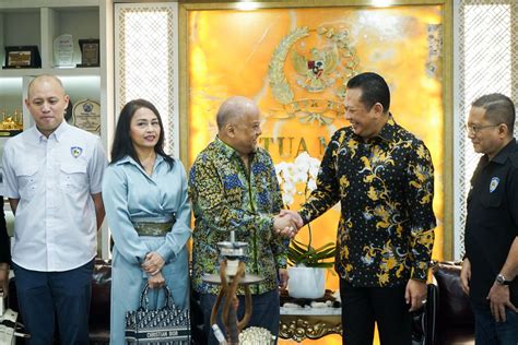 Terima Ilham Habibie Dan Pengurus Imi Pusat Ketua Mpr Ri Bamsoet