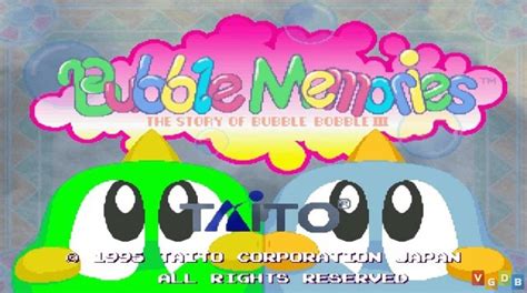 Bubble Memories Vgdb Vídeo Game Data Base