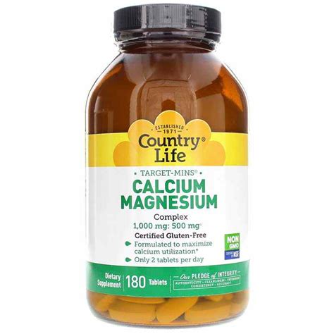 Calcium Magnesium Complex 1000 Mg 500 Mg Country Life