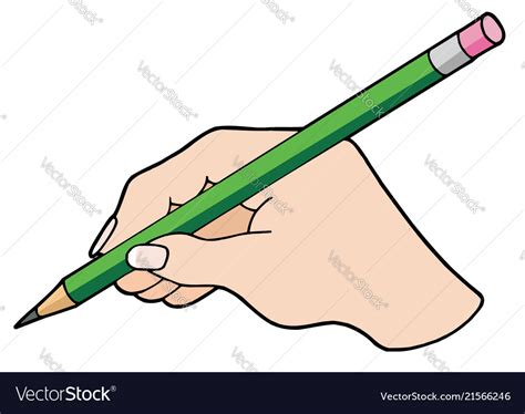 Writing hand with pencil Royalty Free Vector Image