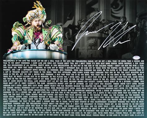 Jason Kelce Signed Eagles 16x20 Photo (PSA) in United States