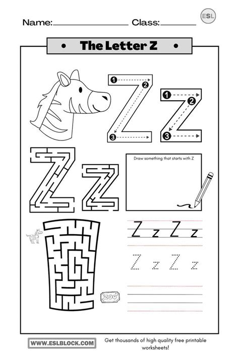 Tracing The Letter Z Worksheets Artofit