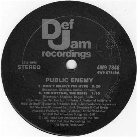 Public Enemy - Don't Believe The Hype (1988, Vinyl) | Discogs