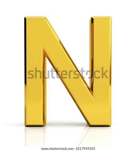 3d Gold Letter N Isolated On Stock Illustration 2217959103 Shutterstock