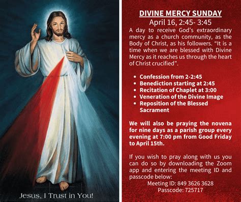 Divine Mercy Sunday 2024 Novena - Raye Mildred