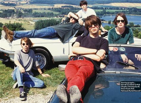 Slowdive 1991 L R Nick Chaplin Christian Savill Simon Scott Neil