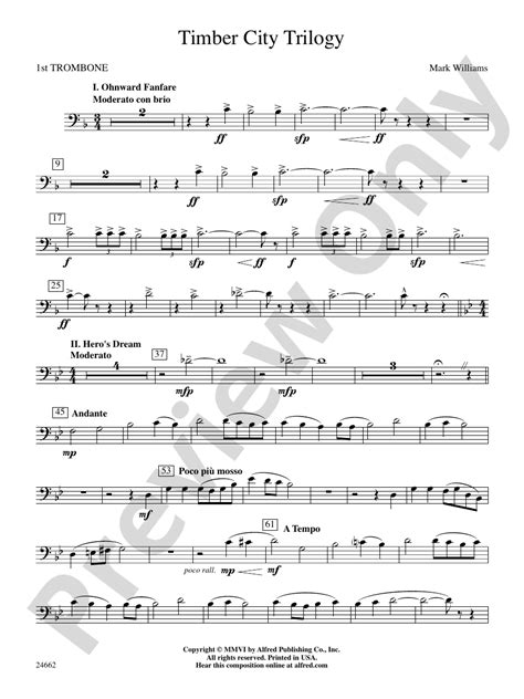 Timber City Trilogy 1st Trombone 1st Trombone Part Digital Sheet