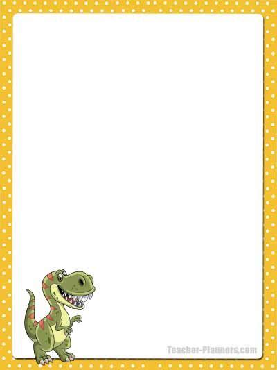 Cute Dinosaur Stationery Unlined 7 Cute Dinosaur Letter Writing