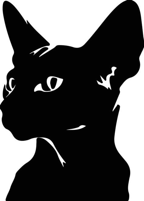 Cornish Rex Cat Silhouette Portrait 38487034 Vector Art At Vecteezy