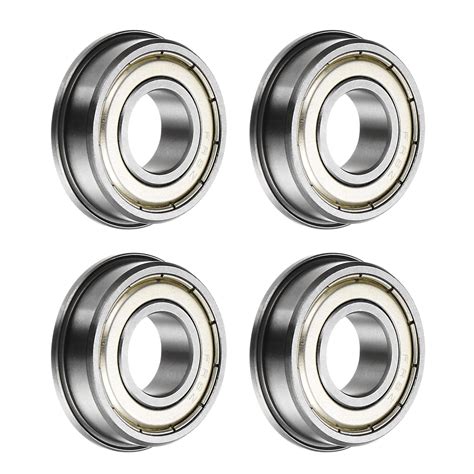 Uxcell Fr Zz Flanged Ball Bearing Pcs X X Chrome