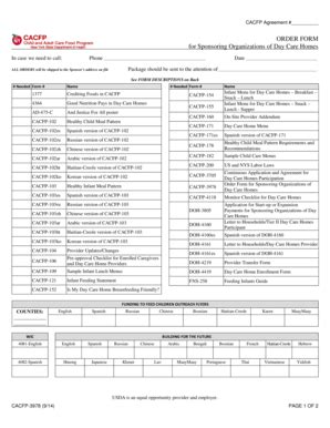 Fillable Online Health Ny Nysdoh Cacfp Forms Fax Email Print PdfFiller