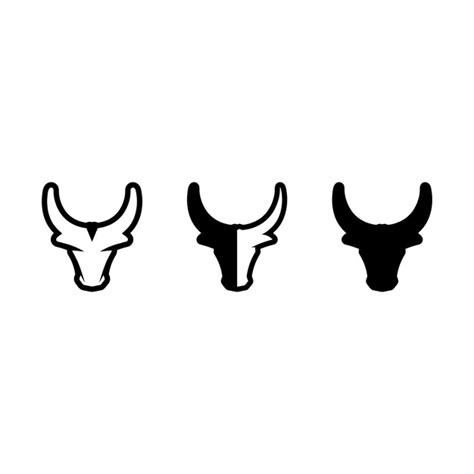 Premium Vector Bull And Cow Logo Design Icon Vector Horn Animals