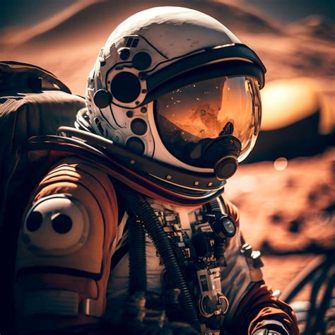 Astronauta De Ilustraci N Fotorrealista En Un Traje Espacial Foto Premium