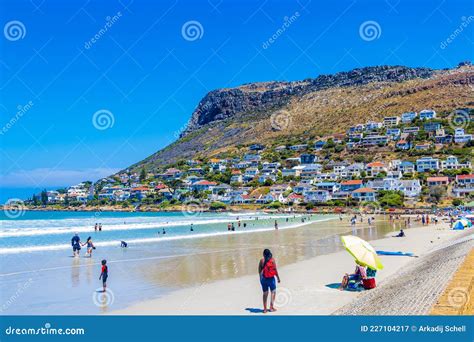 People and Tourism Fish Hoek Beach False Bay Cape Town Editorial Photography - Image of color ...