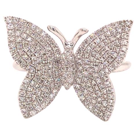 White Gold Diamond Butterfly Ring For Sale At 1stdibs Calla Cut Diamond Butterfly Ring