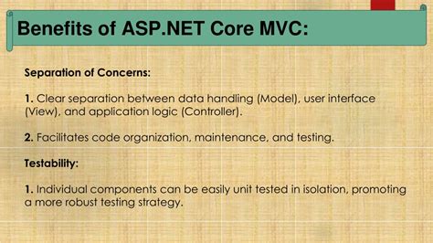 Ppt Introduction To Asp Net Core Mvc And The Mvc Pattern Powerpoint