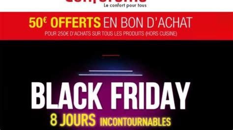 50 offerts dès 250 dachats pour la Black Week de Conforama