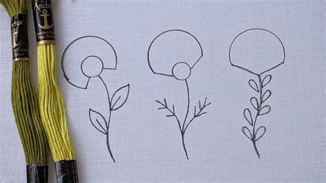 3 VERY EASY FLOWER HAND EMBROIDERY DESIGNS FOR BEGINNERS YouTube