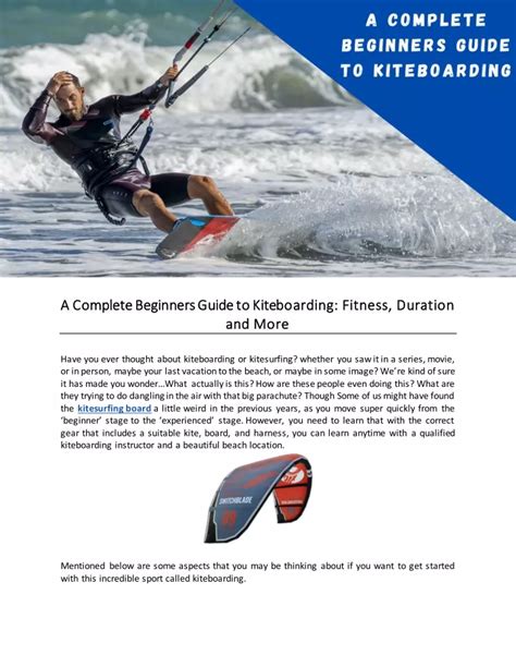 PPT - A Complete Beginners Guide to Kiteboarding PowerPoint ...