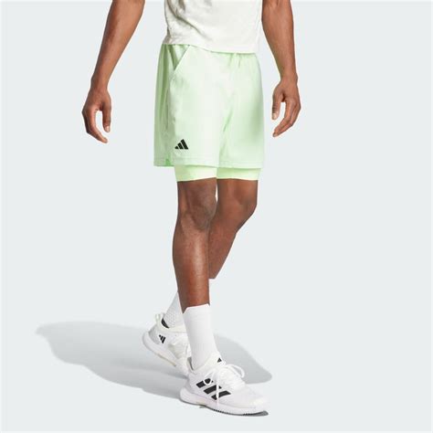 adidas Tennis HEAT.RDY Shorts and Inner Shorts Set - Green | adidas LK