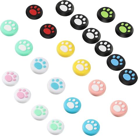 24pcs Switch Thumb Grip Caps Joystick Covers Silicone Analog Stick