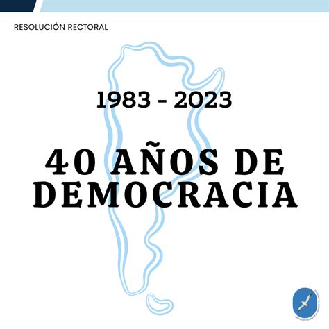 Resolución por la conmemoración de los 40 años de democracia