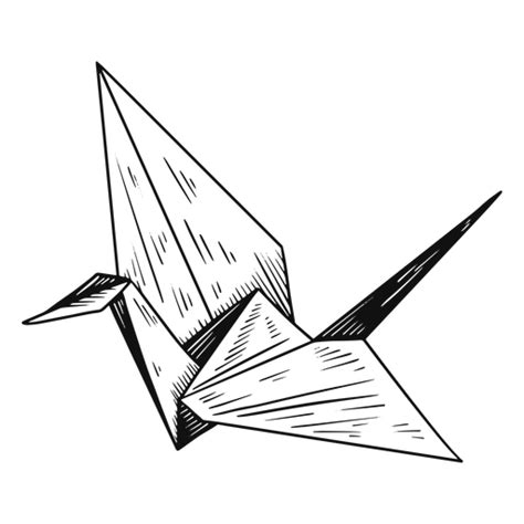 Diseño Png Y Svg De Origami Blanco Y Negro Para Camisetas