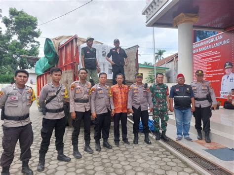 Pasca Pungut Suara Polresta Bandar Lampung Kembali Kawal Ketat