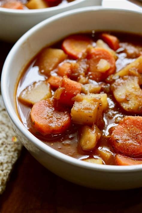 Hearty Vegetable Stew Vegan Slow Cooker Option The Cheeky Chickpea