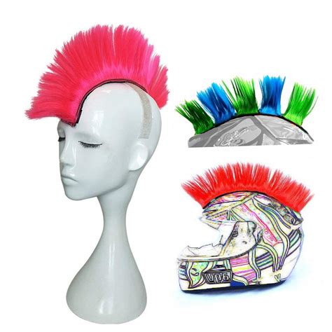 3T-SISTER Helmet Mohawk Wig Adhesive Mohawk for Motorcycle Bicycle Ski Snowboard Helmet Hair ...