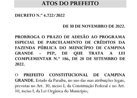 Prazo de adesão ao Refis é prorrogado em Campina Grande Paraíba G1