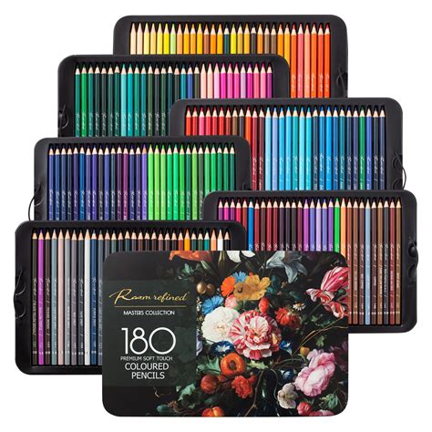 Buy 180 Premium Colored Pencils for Adult Coloring,Artist Soft Series Lead Cores with Vibrant ...