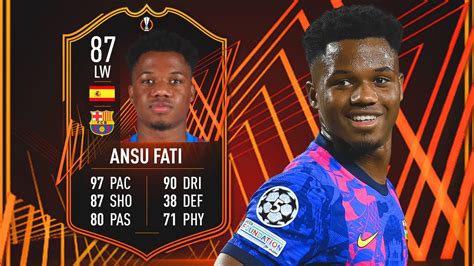 RTTF FATI REVIEW 87 ANSU FATI PLAYER REVIEW FIFA 22 YouTube