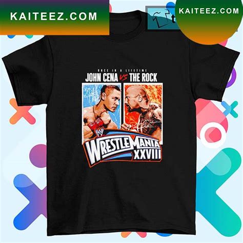 John Cena Vs The Rock Wrestlemania One In A Lifetime Signature T