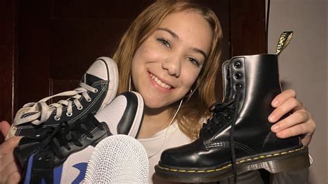 Asmr Shoe Collection Tapping Scratching Whispered Rambling Youtube