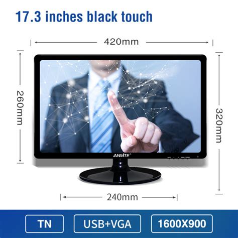 Anmite Inch Touch Screen Computer Monitor Pc Optional Resistive