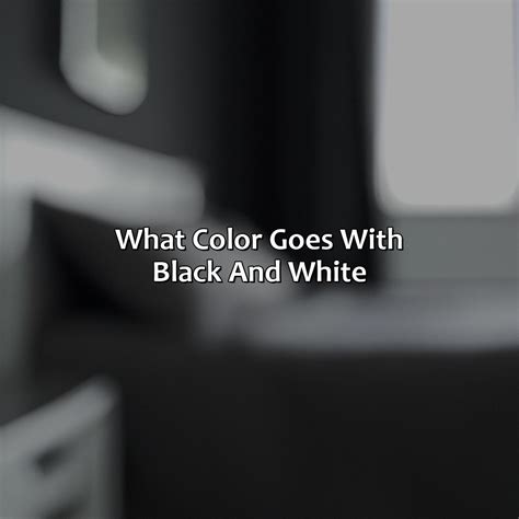 What Color Goes With Black And White Colorscombo