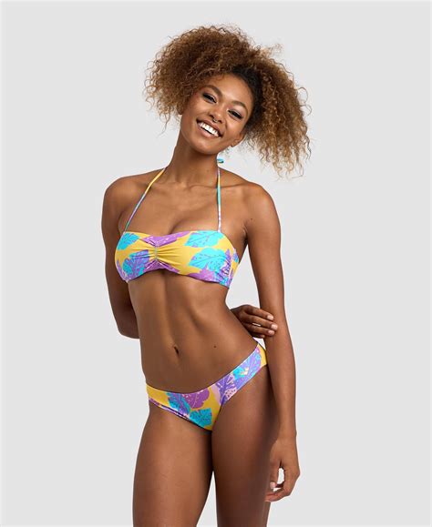 Bikini bandeau Femme à imprimés variés